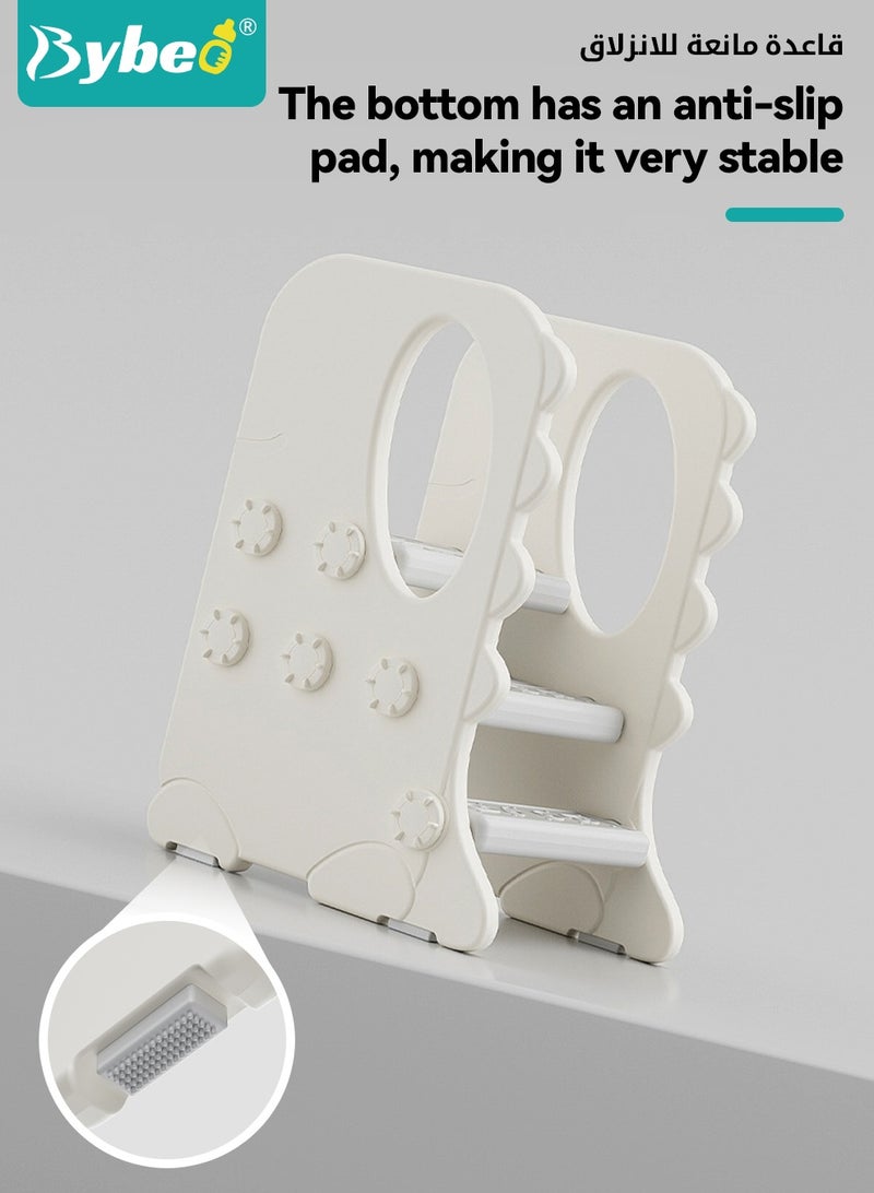 Bybeo Kids Step Stool, Toddler Step Stool, Toilet Steps Potty Training Stool, Adjustable Children Step Ladder, 3 Step Standing Tower with Handles and Non-Slip Pads, for Bathroom Sink Kitchen Counter - Image 5